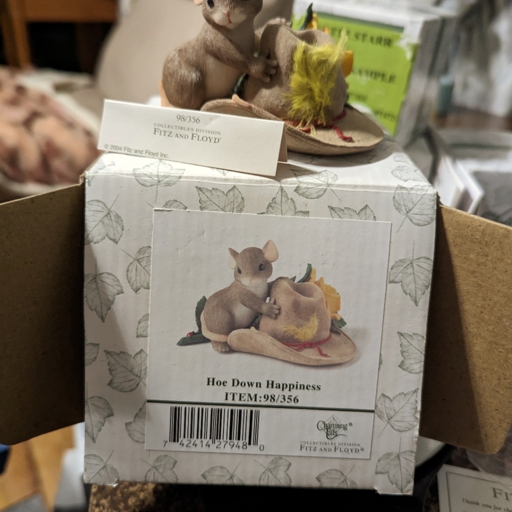 Charming Tails figurine"Hoe Down Happiness"Item#98/358, "2004"